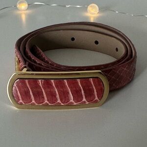 Anne Klein Rose Belt with Gold Accent